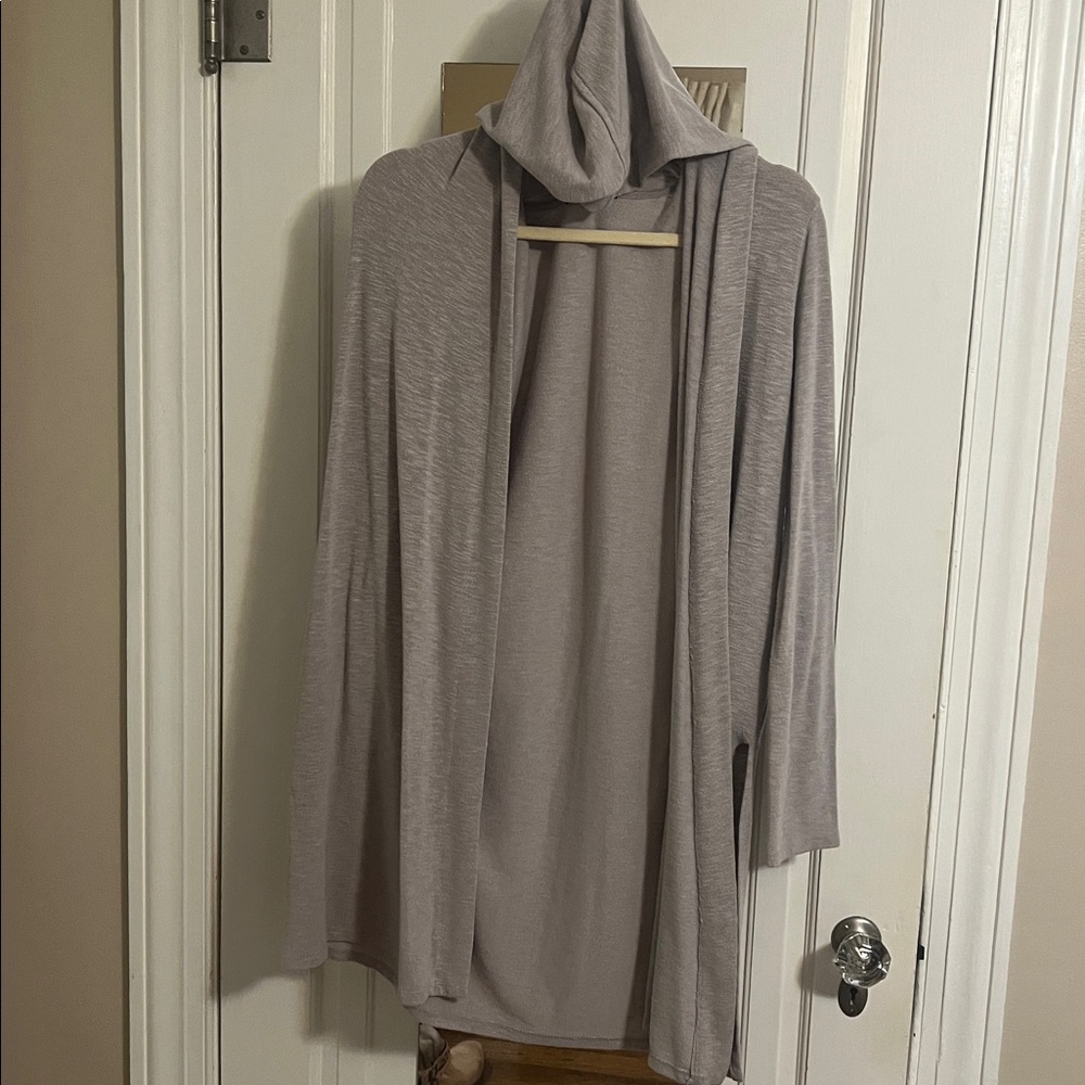 Laila Jayde Gray Hooded Cardigan